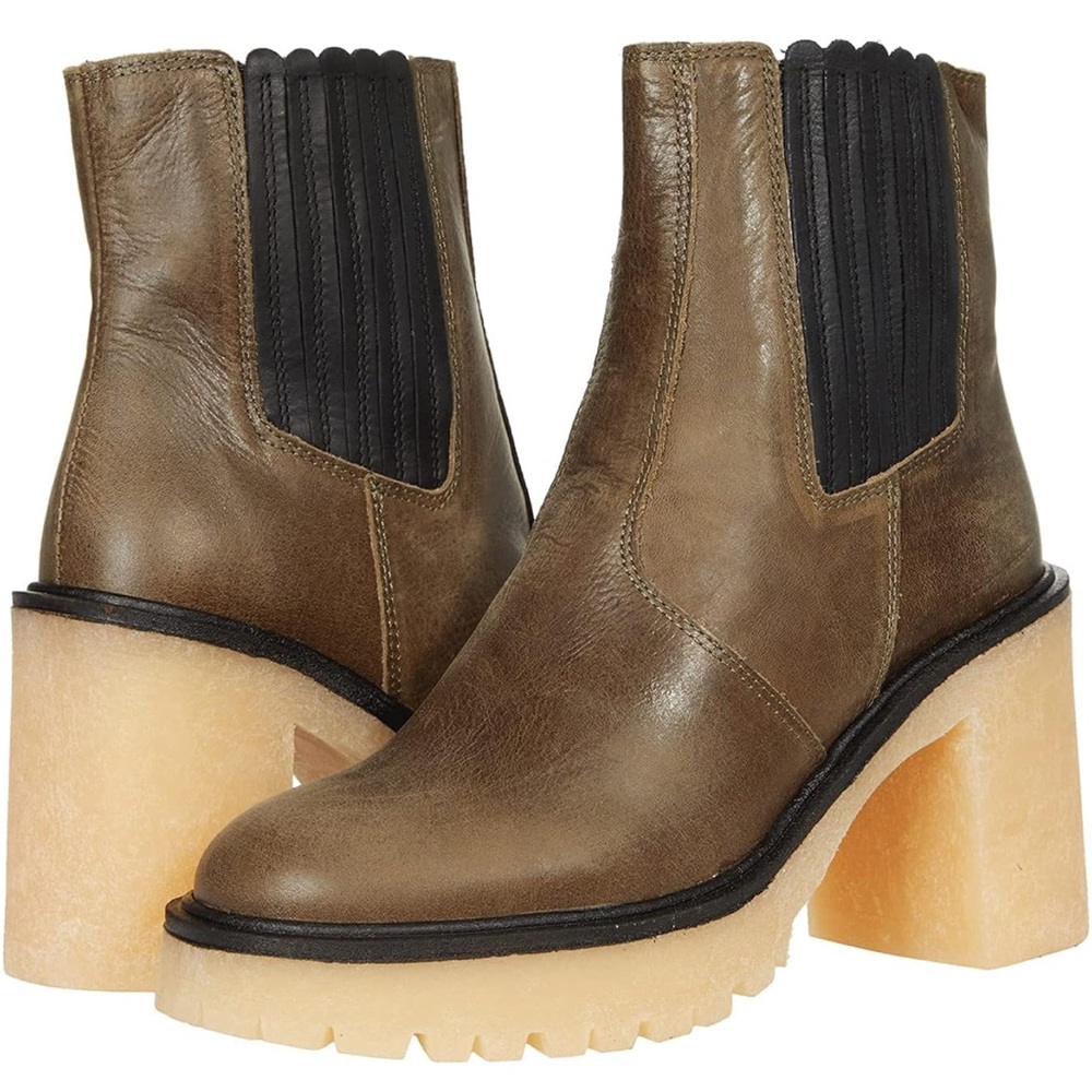 NIB Free People James Chelsea Boot Deep Khaki